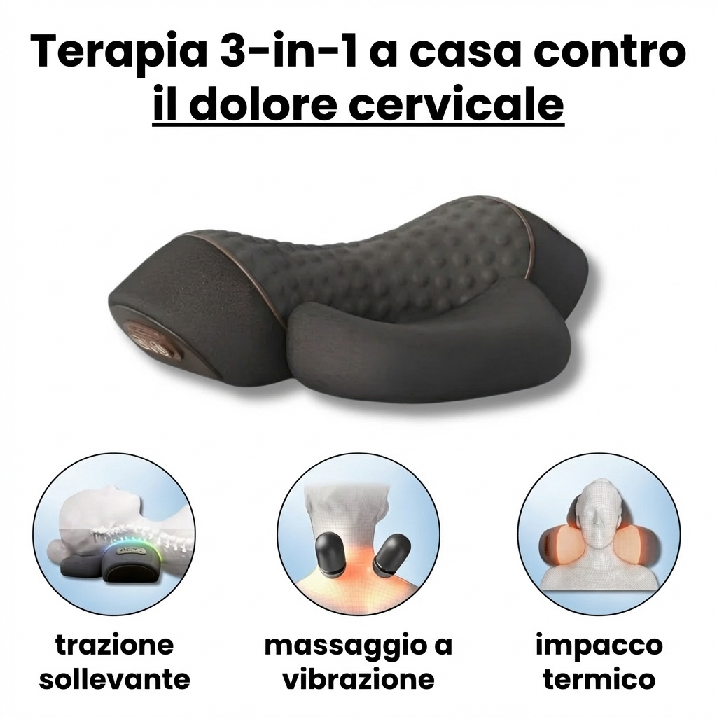 Nervolia Massaggiatore Cervicale 3 in 1